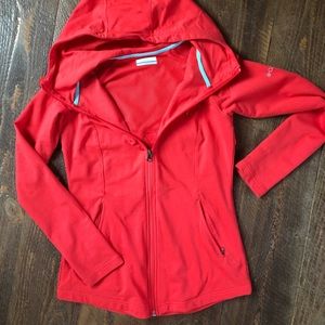 Columbia performance fishing gear pink zip up